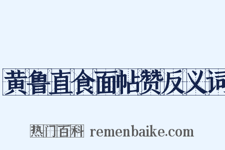 黄鲁直食面帖赞反义词是什么意思的图片